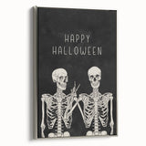 Happy Halloween Skeleton Wall Art - Spooky Gothic Halloween Decor