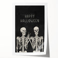 Happy Halloween Skeleton Wall Art - Spooky Gothic Halloween Decor