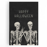 Happy Halloween Skeleton Wall Art - Spooky Gothic Halloween Decor