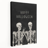 Happy Halloween Skeleton Wall Art - Spooky Gothic Halloween Decor