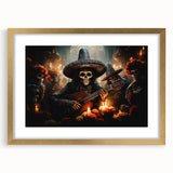 Mariachi Skeleton Serenade – Día de los Muertos Canvas Art
