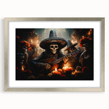 Mariachi Skeleton Serenade – Día de los Muertos Canvas Art