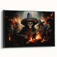 Mariachi Skeleton Serenade – Día de los Muertos Canvas Art