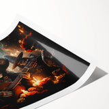 Mariachi Skeleton Serenade – Día de los Muertos Canvas Art