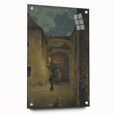 Alley in the Evening - Mysterious Night Scene by Lajos Csordák