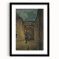 Alley in the Evening - Mysterious Night Scene by Lajos Csordák