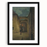 Alley in the Evening - Mysterious Night Scene by Lajos Csordák