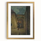Alley in the Evening - Mysterious Night Scene by Lajos Csordák