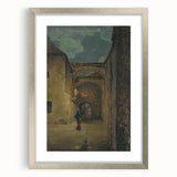 Alley in the Evening - Mysterious Night Scene by Lajos Csordák