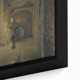 Alley in the Evening - Mysterious Night Scene by Lajos Csordák