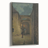 Alley in the Evening - Mysterious Night Scene by Lajos Csordák