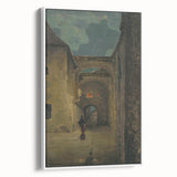 Alley in the Evening - Mysterious Night Scene by Lajos Csordák