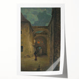 Alley in the Evening - Mysterious Night Scene by Lajos Csordák