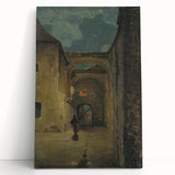 Alley in the Evening - Mysterious Night Scene by Lajos Csordák