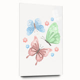 Butterfly Girls Room Wall Art – Pastel Nursery Print