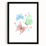 Butterfly Girls Room Wall Art – Pastel Nursery Print