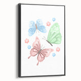 Butterfly Girls Room Wall Art – Pastel Nursery Print