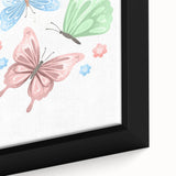 Butterfly Girls Room Wall Art – Pastel Nursery Print