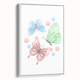 Butterfly Girls Room Wall Art – Pastel Nursery Print