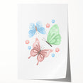 Butterfly Girls Room Wall Art – Pastel Nursery Print