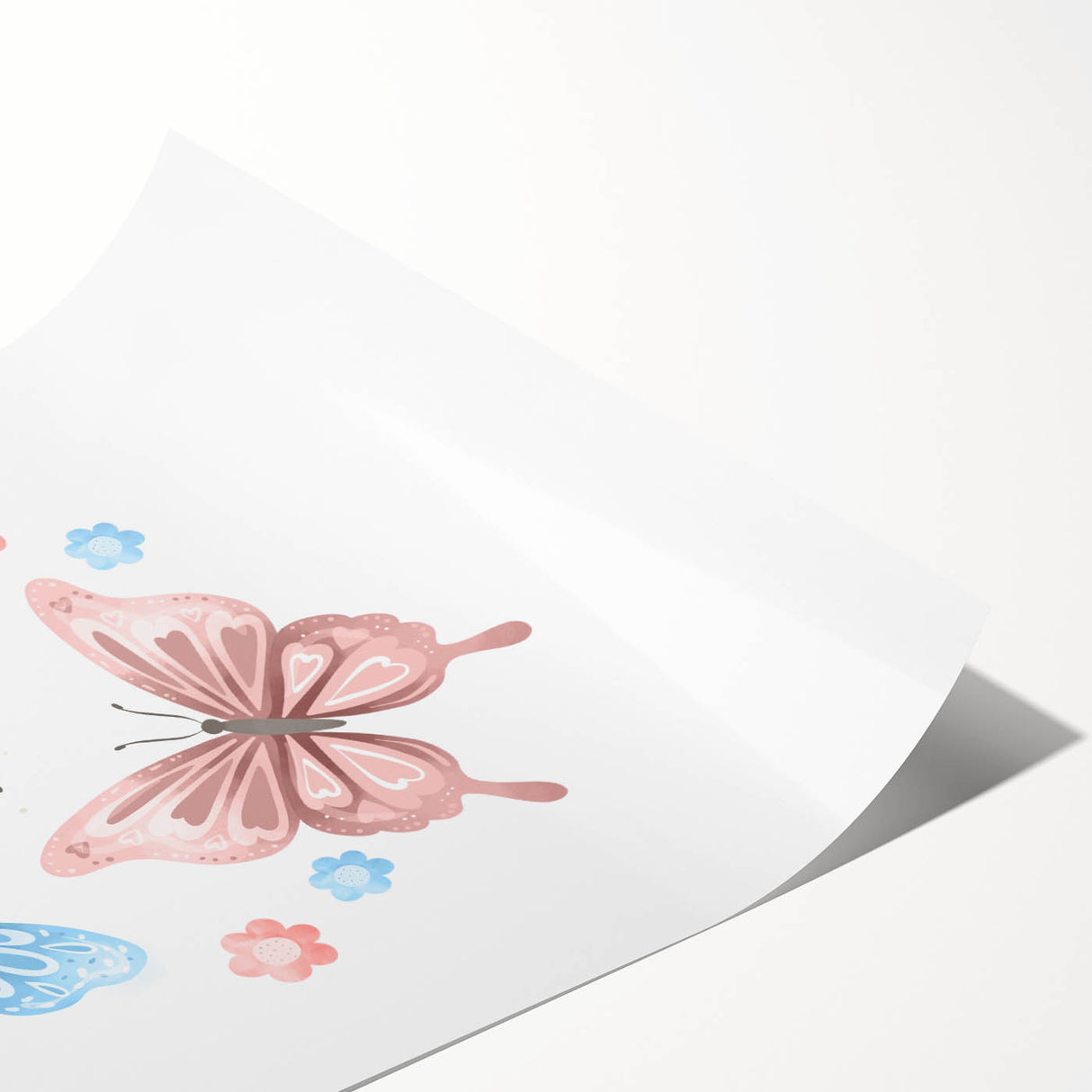 Butterfly Girls Room Wall Art – Pastel Nursery Print