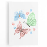 Butterfly Girls Room Wall Art – Pastel Nursery Print