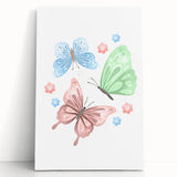 Butterfly Girls Room Wall Art – Pastel Nursery Print