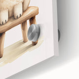 Sweet Lamb on Stool Nursery Wall Art - Baby Room Decor