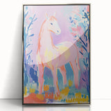 Stretched Canvas Art for Kids – Majestic Horse Nursery Print
