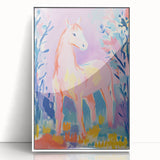 Stretched Canvas Art for Kids – Majestic Horse Nursery Print