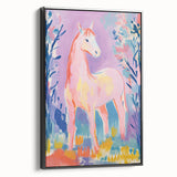 Stretched Canvas Art for Kids – Majestic Horse Nursery Print