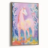 Stretched Canvas Art for Kids – Majestic Horse Nursery Print