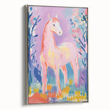 Stretched Canvas Art for Kids – Majestic Horse Nursery Print