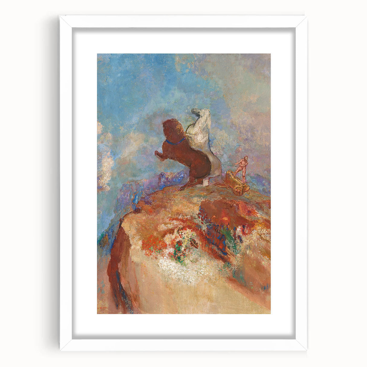 Dreamy Mythological Art - Apollo and Horses Print by Odilon Redon