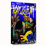 Vibrant Pop Art Wall Art - Bold Blue and Yellow Canvas Print