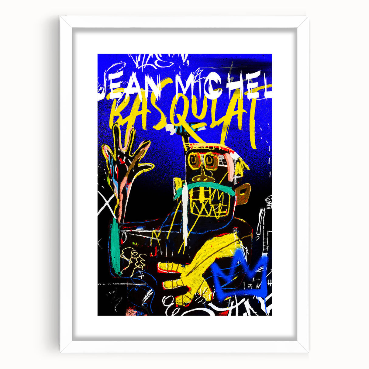 Vibrant Pop Art Wall Art - Bold Blue and Yellow Canvas Print