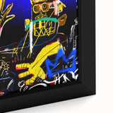 Vibrant Pop Art Wall Art - Bold Blue and Yellow Canvas Print