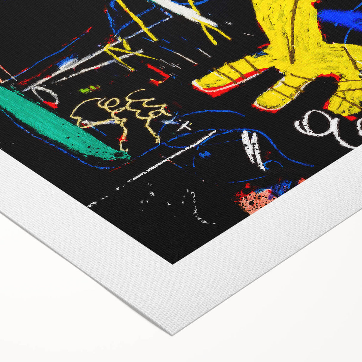 Vibrant Pop Art Wall Art - Bold Blue and Yellow Canvas Print