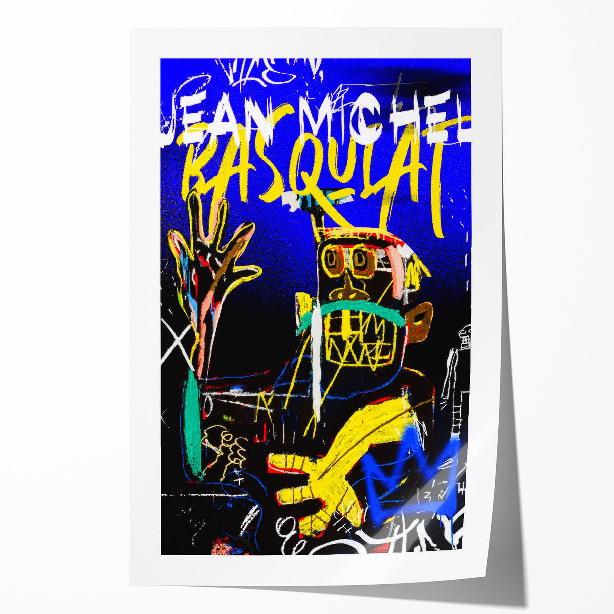 Vibrant Pop Art Wall Art - Bold Blue and Yellow Canvas Print