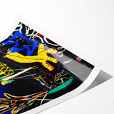 Vibrant Pop Art Wall Art - Bold Blue and Yellow Canvas Print