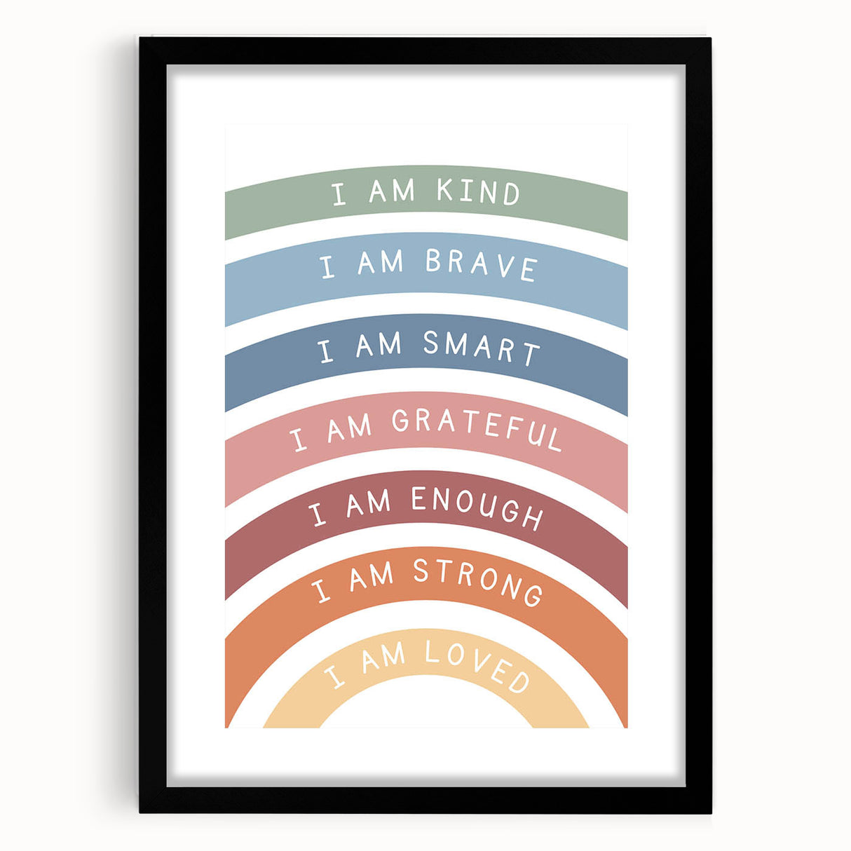 Affirmation Typography Art Print – Inspirational Rainbow Decor