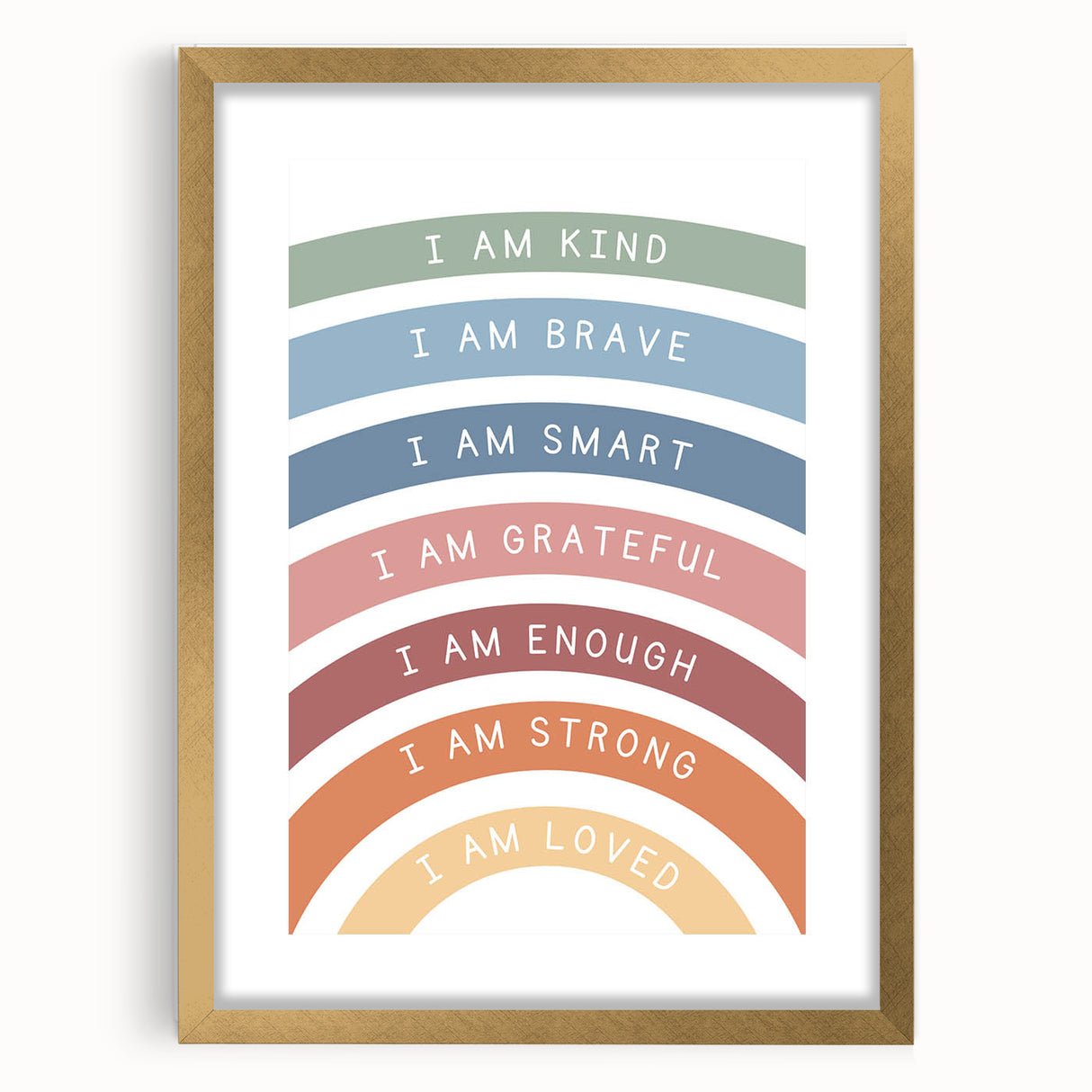 Affirmation Typography Art Print – Inspirational Rainbow Decor