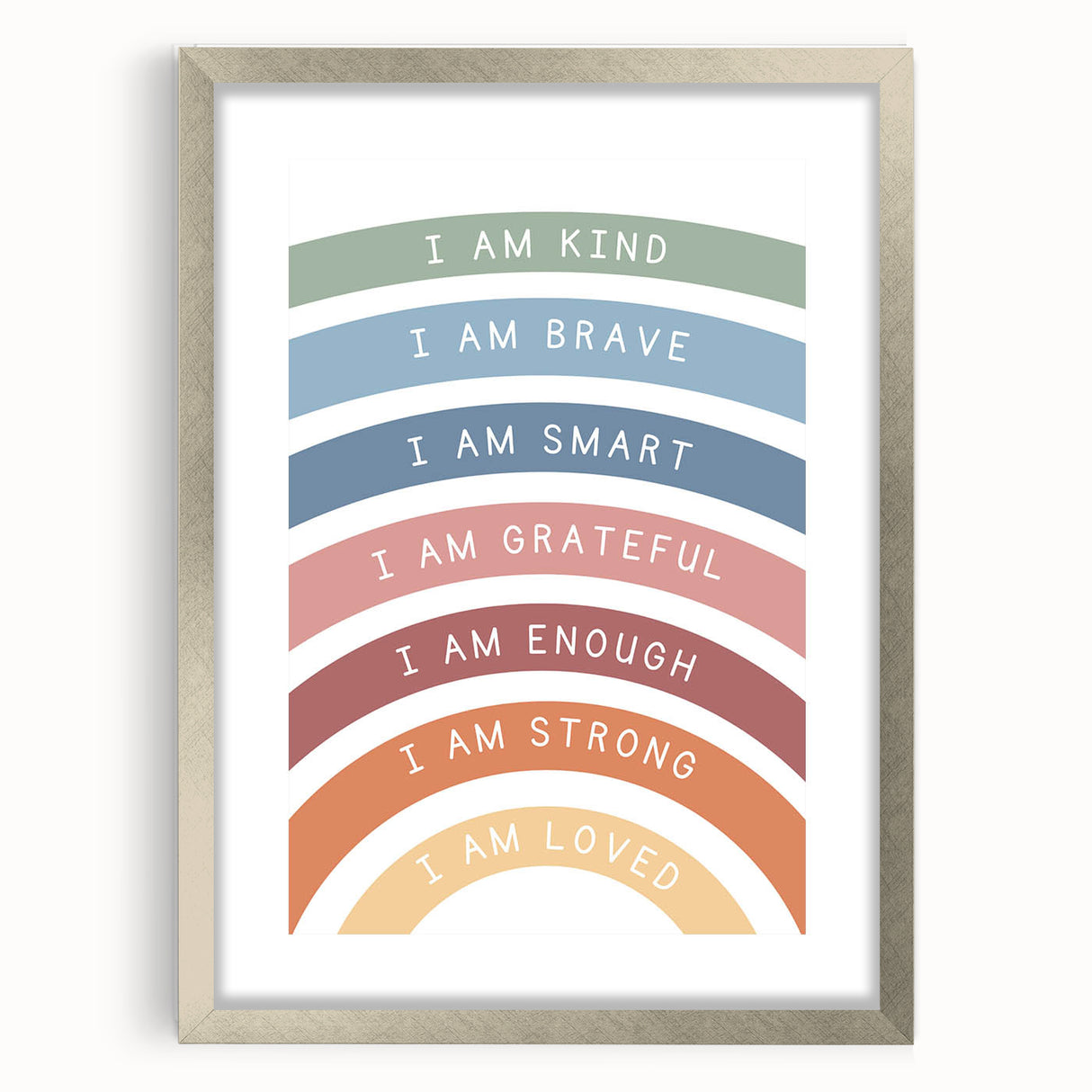Affirmation Typography Art Print – Inspirational Rainbow Decor
