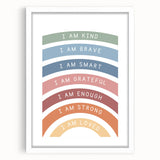 Affirmation Typography Art Print – Inspirational Rainbow Decor