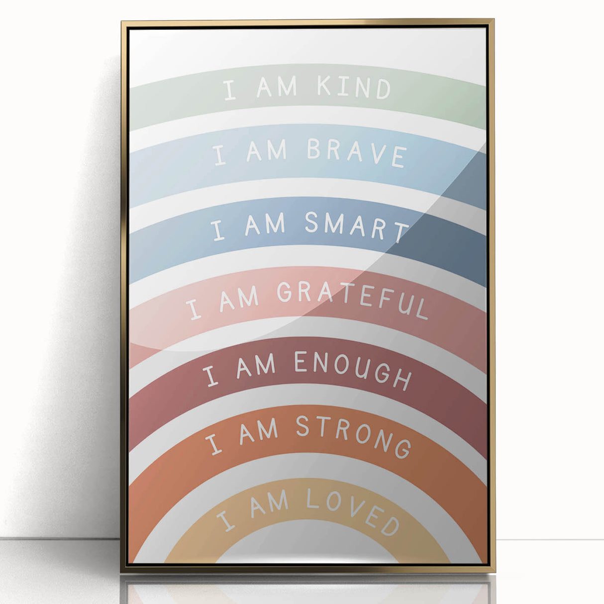Affirmation Typography Art Print – Inspirational Rainbow Decor