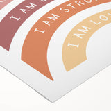 Affirmation Typography Art Print – Inspirational Rainbow Decor