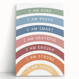 Affirmation Typography Art Print – Inspirational Rainbow Decor