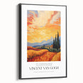 Black and white impressionist landscape painting on framed canvas, ideal for bedroom wall decor.