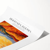 Extra large wall art featuring an impressionist floral design in vibrant colors on a rolled canvas.