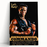 Retro Wall Art - Commando Vintage Action Movie Poster